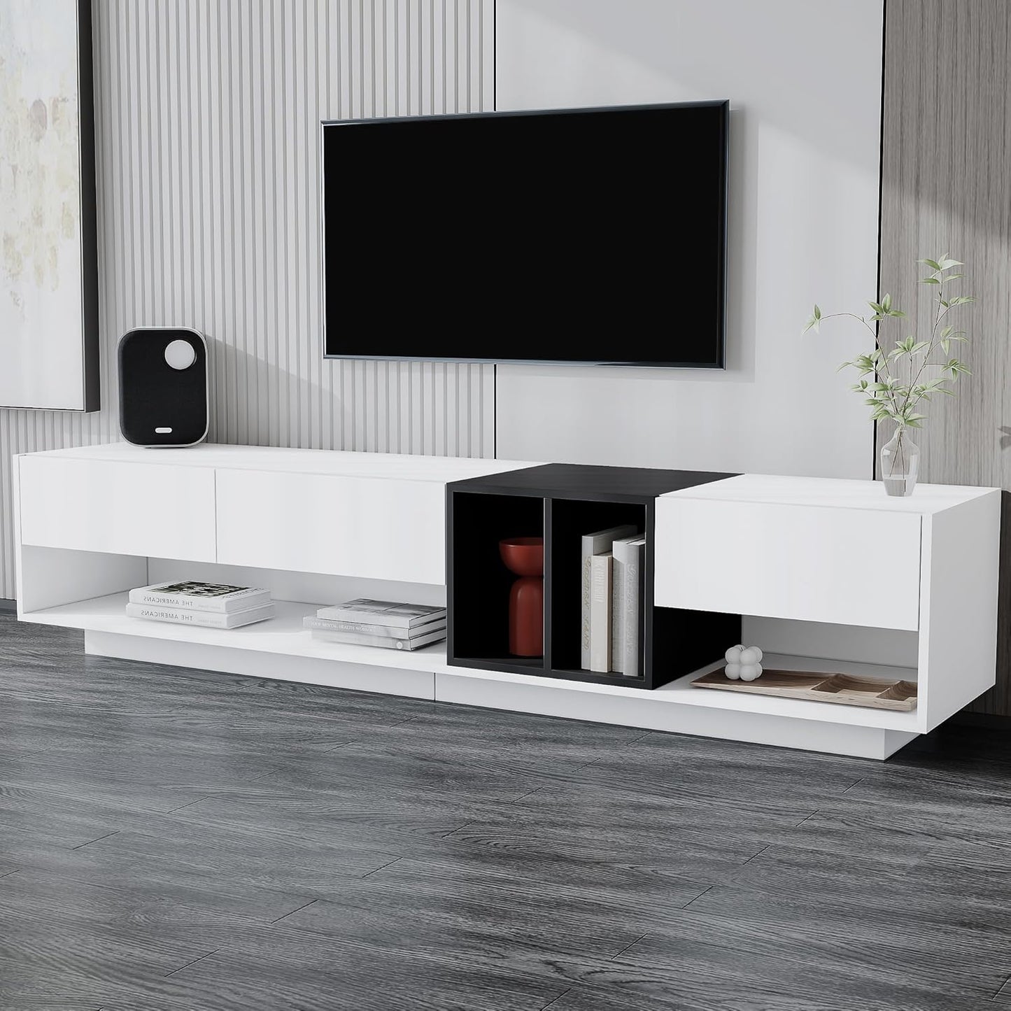 Merax Stylish 80'' TV Stand: Perfect Storage Solution!