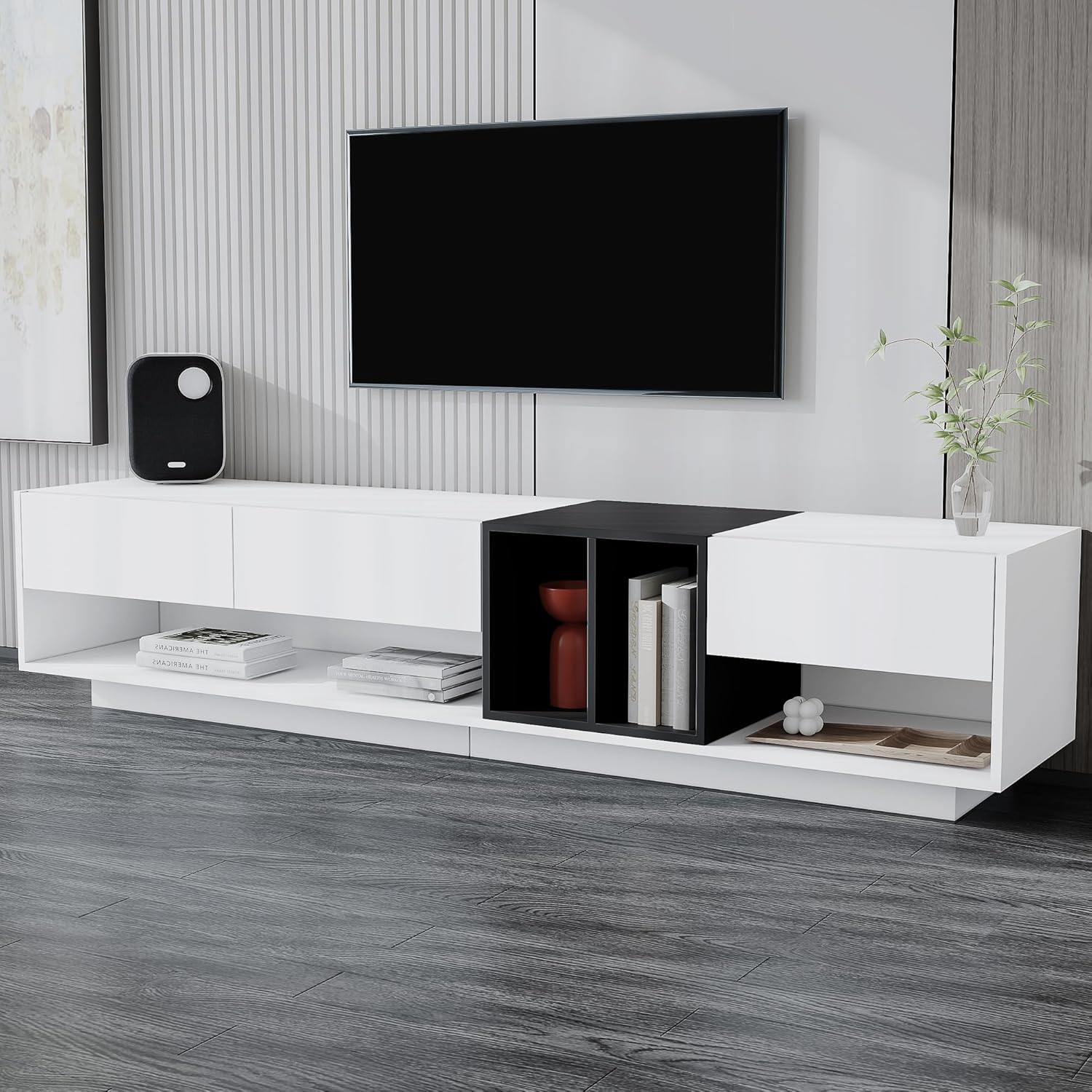 Merax Stylish 80'' TV Stand: Perfect Storage Solution!