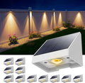 Solar Powered Fence Lights 12 Pack - Bright Warm White Outdoor LEDs