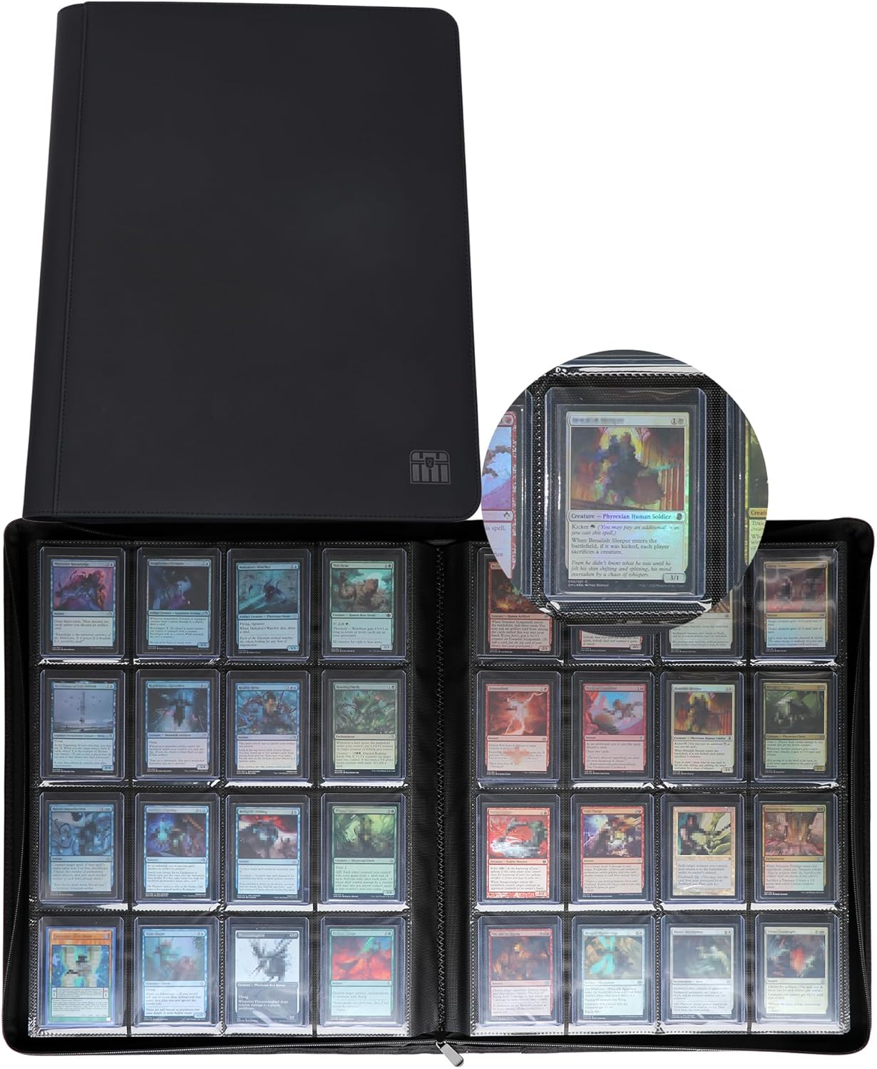 16 Pocket Toploader Binder for 640 Collectible Cards Storage