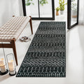 Lahome Moroccan Black Area Rug - Non-Slip Washable 2ftx4ft Mat