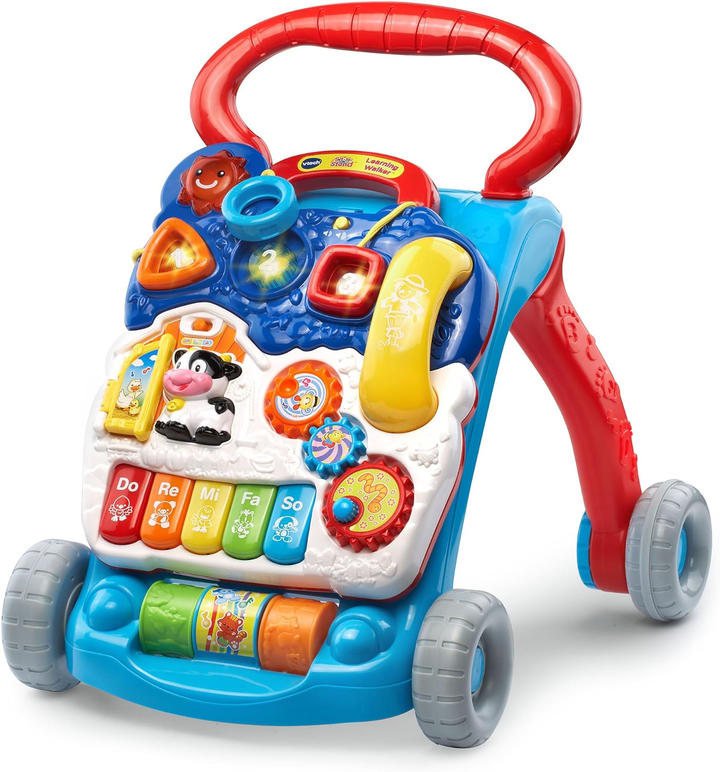 VTech Sit-To-Stand Walker, Blue - Frustration-Free Learning