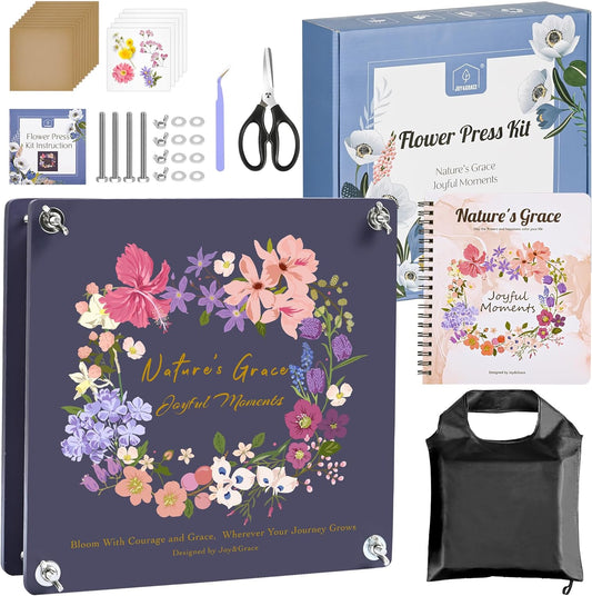 Joy&Grace Flower Press Kit for Adults & Kids - Elegant Preservation