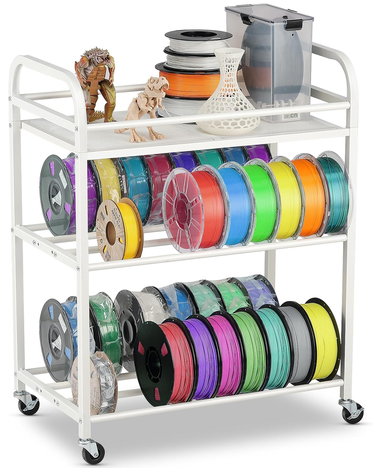 3D Printer Filament Storage Rack for Organized 3D Printing Needs