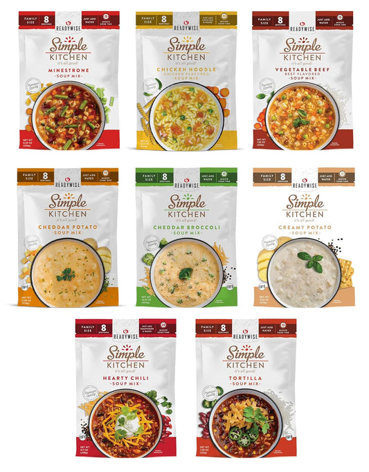 ReadyWise Simple Kitchen Soup Sampler Variety Pack for Families