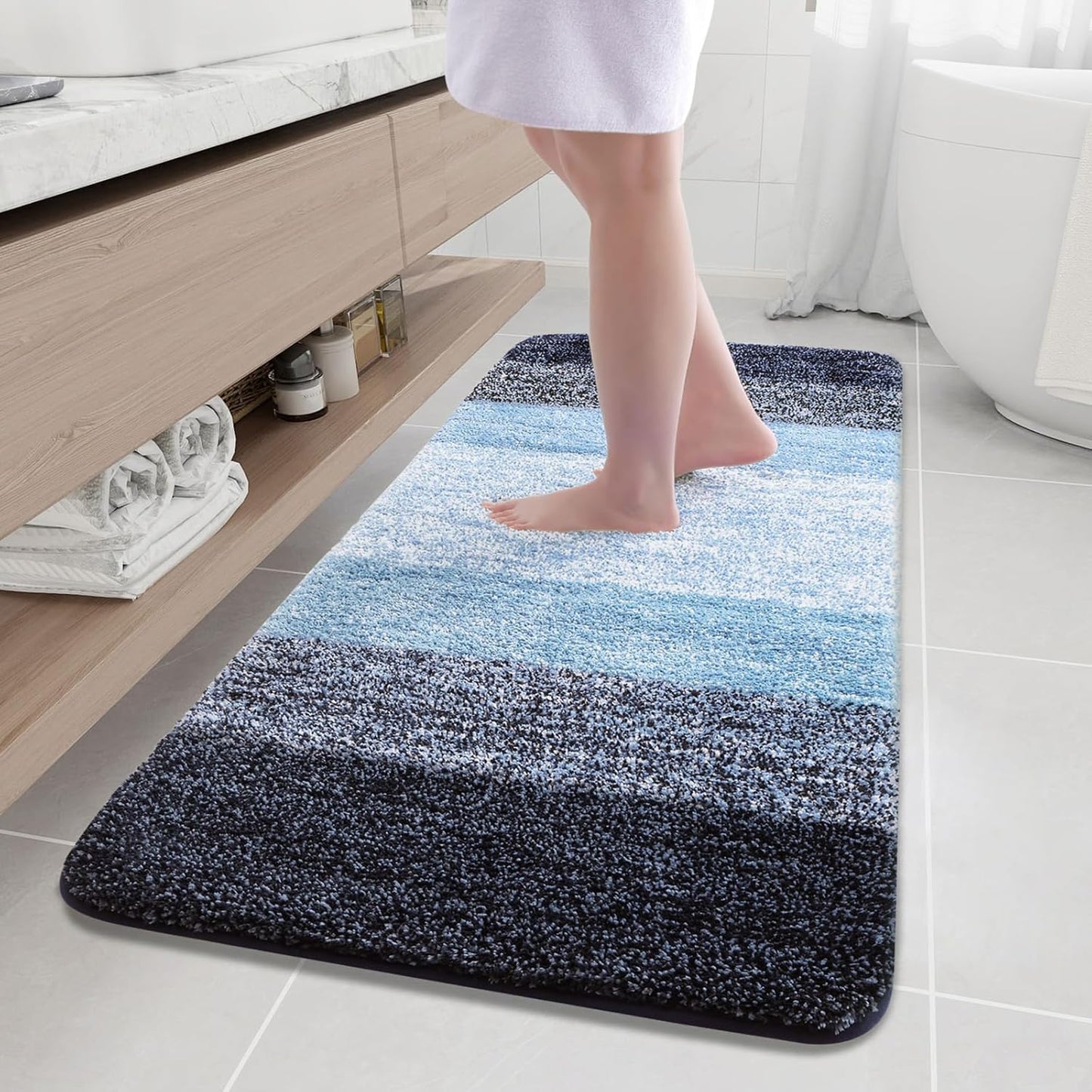 Arotive Microfiber Bathroom Rugs - Soft, Absorbent, Non-Slip