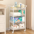 4-Tier Baby Diaper Caddy Cart with Wheels for Easy Storage
