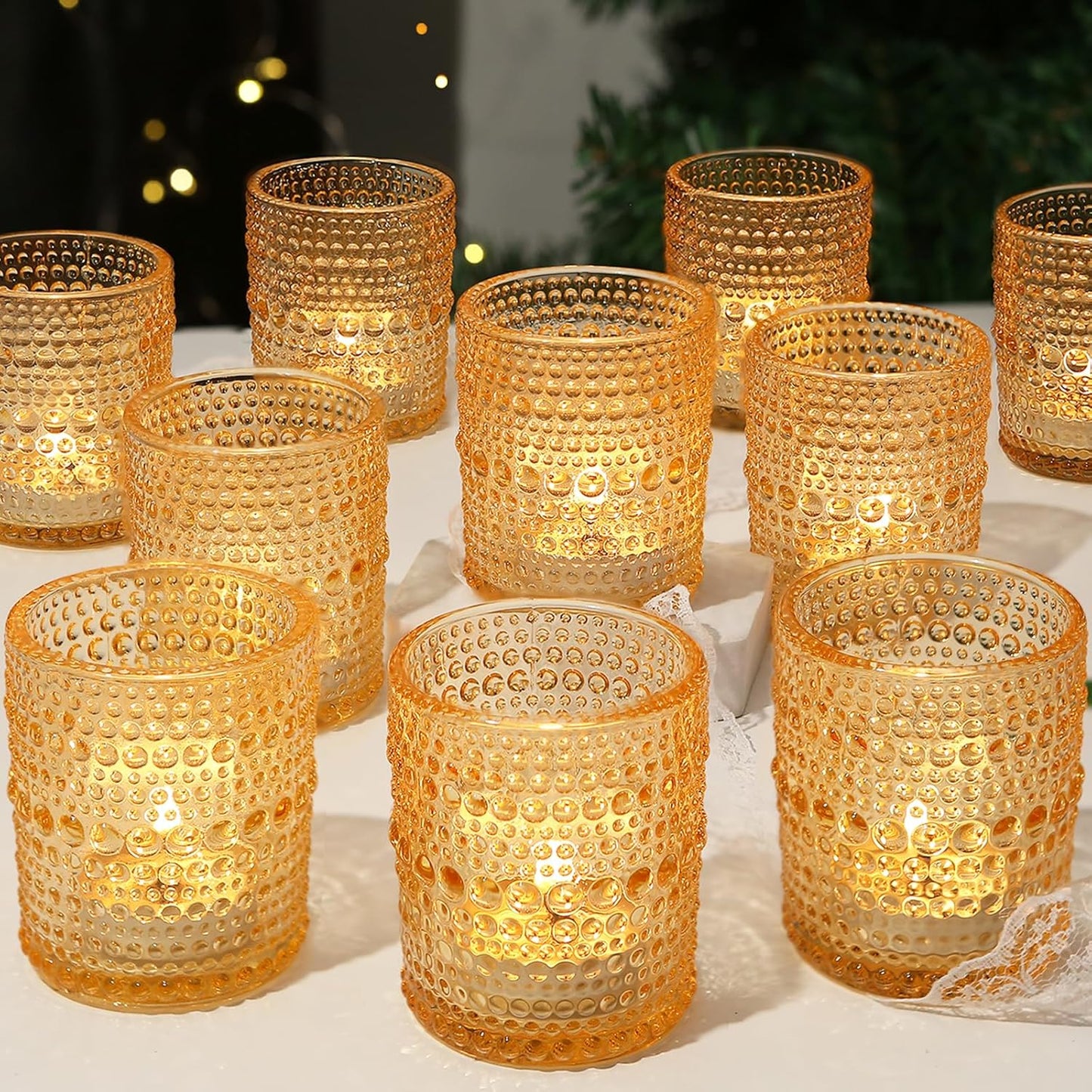 48Pcs Gold Votive Candle Holders for Stunning Table Centerpieces