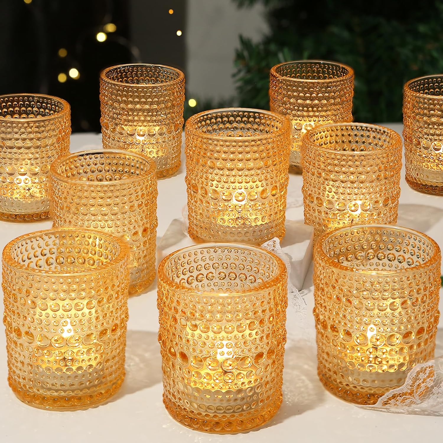 48Pcs Gold Votive Candle Holders for Stunning Table Centerpieces