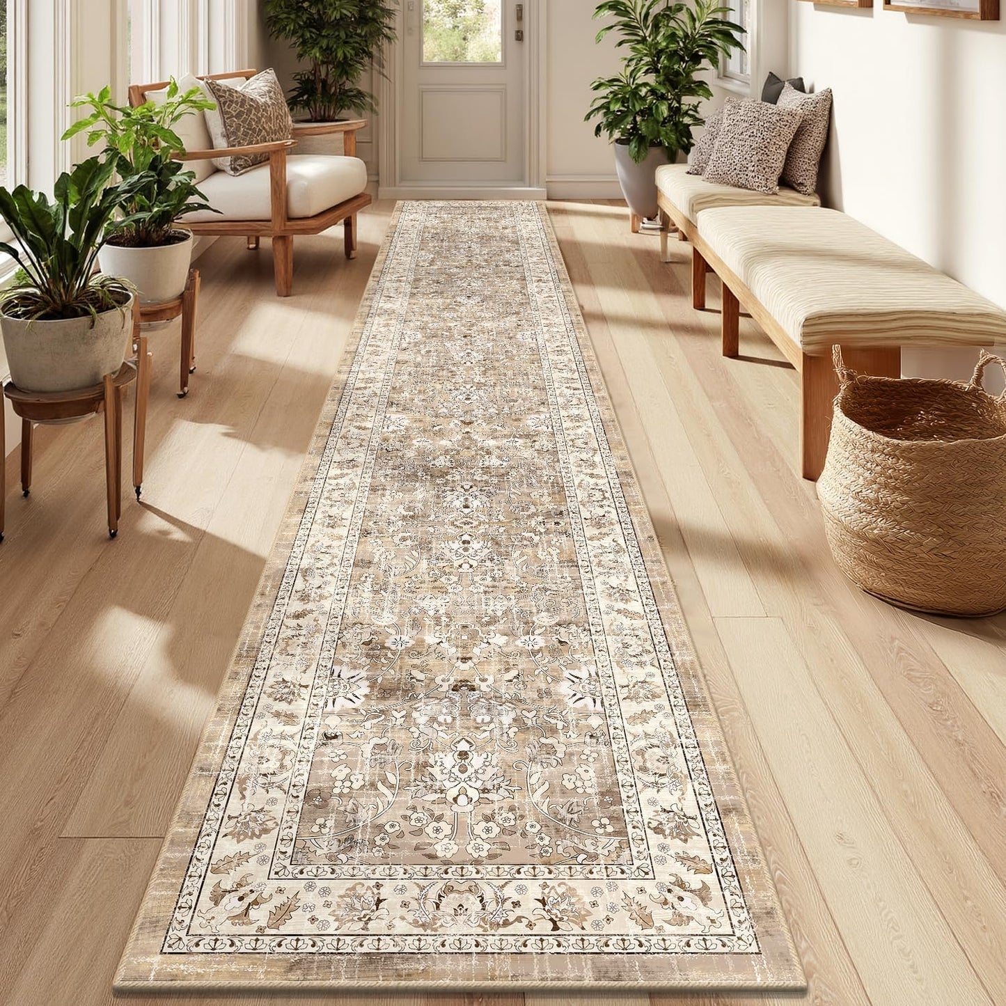 LOKHOM Washable Runner Rug 2x12 Non-Slip Vintage Hallway Rug
