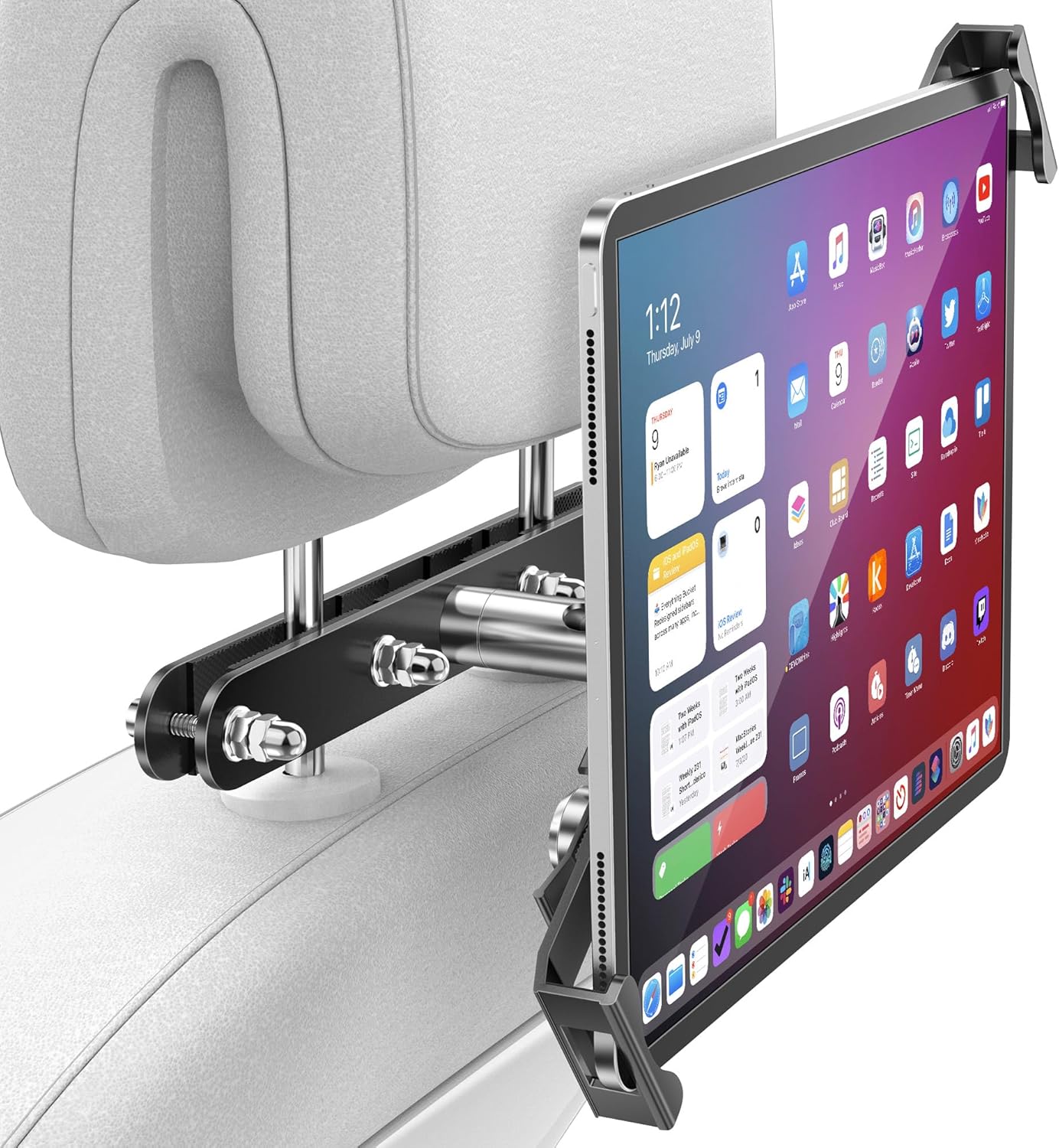 AboveTEK Tablet Holder for Car Headrest - Secure Locking System