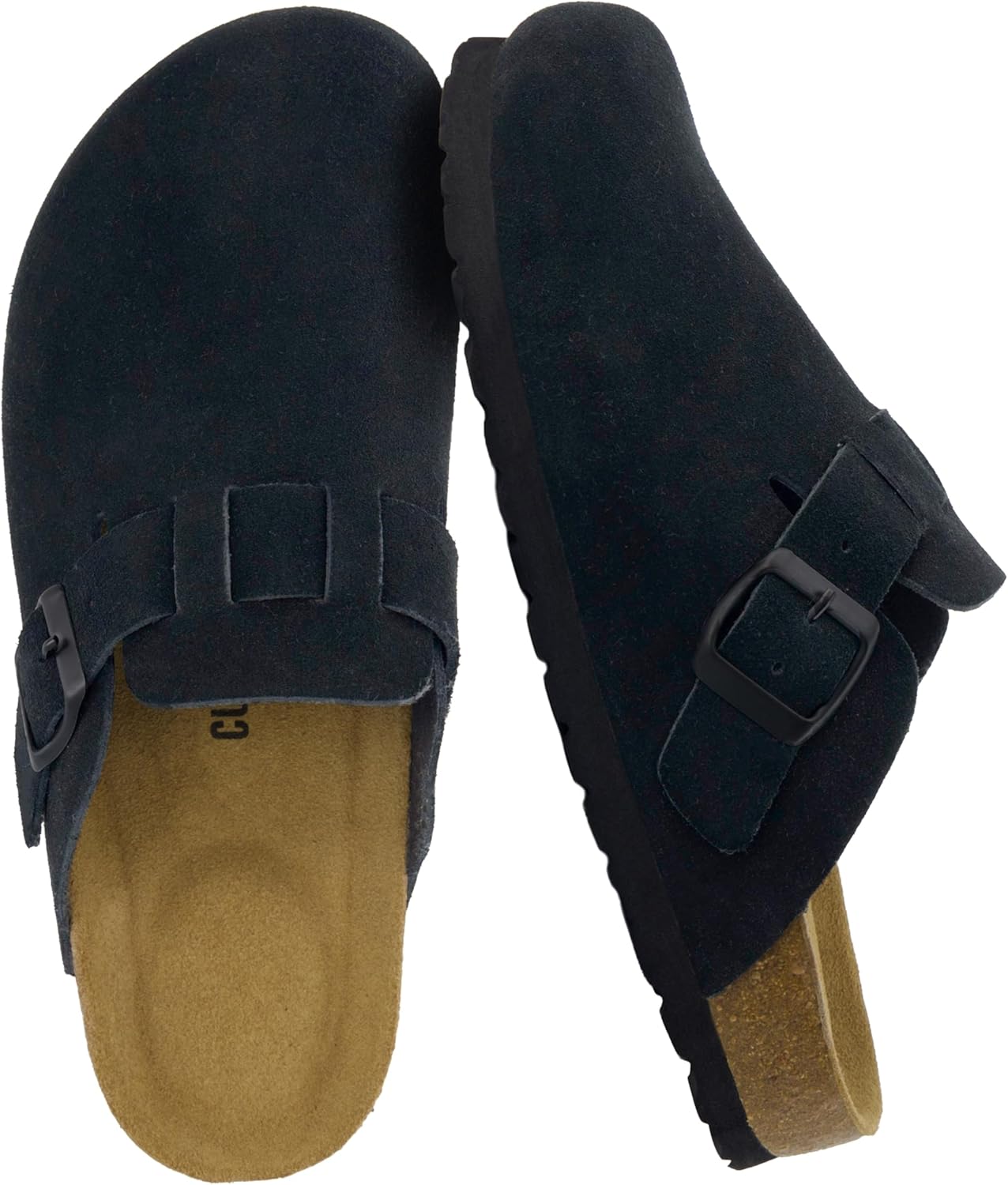 CUSHIONAIRE Hana Genuine Leather Suede Classic Clog for Women