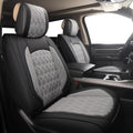 Car Seat Covers for Dodge Ram Front Seats 2 PCS - Black Grey