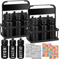 14 Pcs Water Bottle Carrier Set with 20 Oz Bottles for Sports