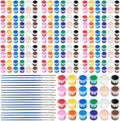 Mini Acrylic Paint Set 12 Colors 420 PCS Kids Paint Kit - Bulk Craft