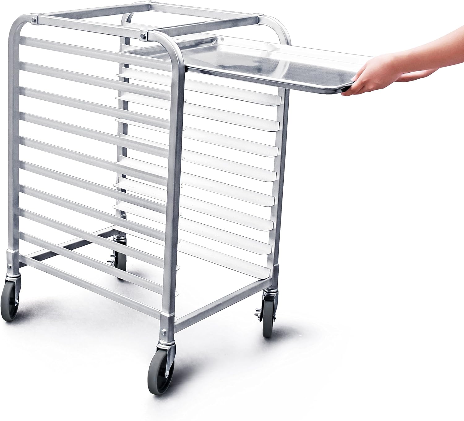 Commercial-Grade Aluminum 10-Tier Sheet Pan Rack for Bakers
