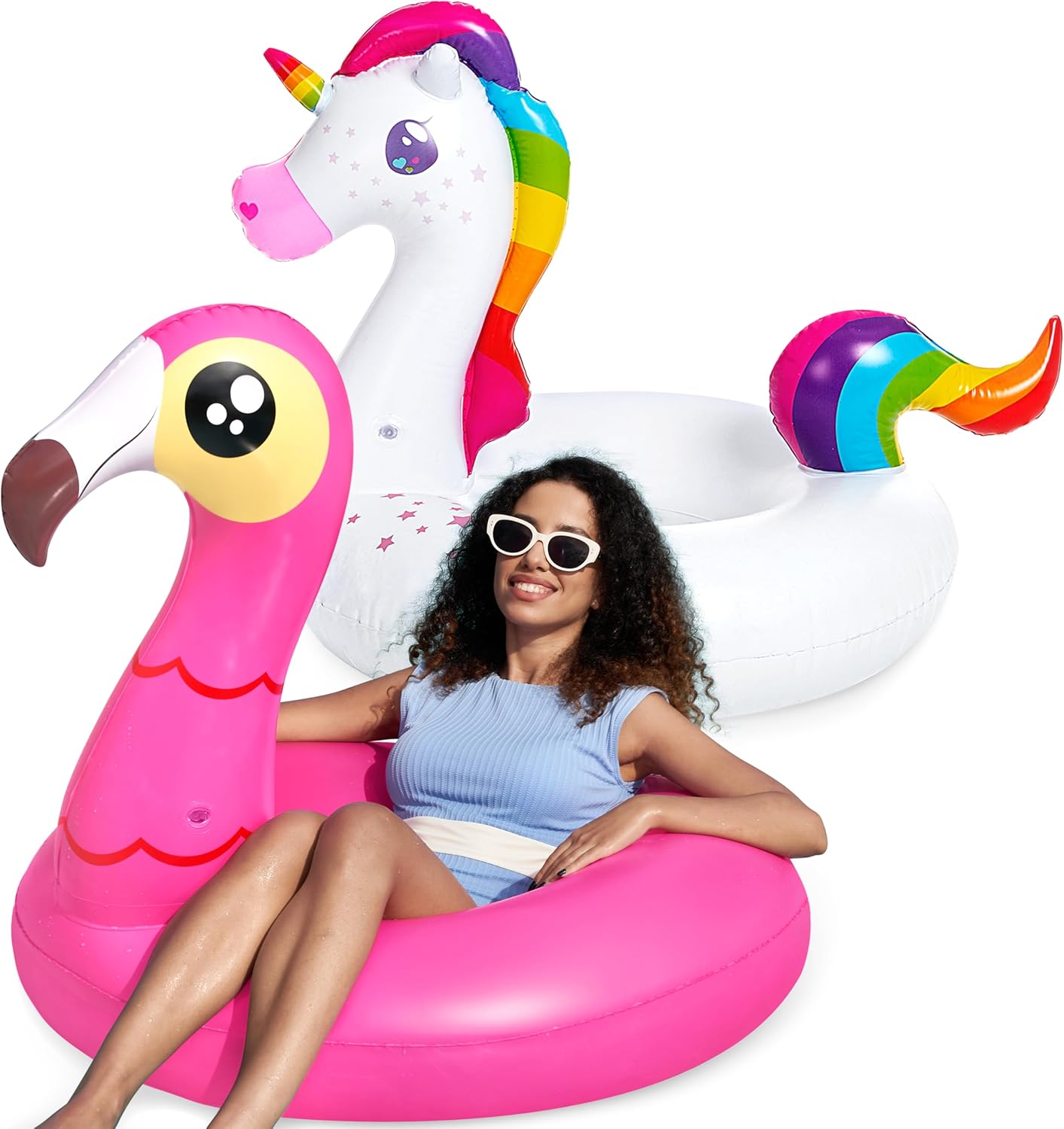 Flamingo Unicorn Pool Float - Fun Inflatable Swim Rings for All