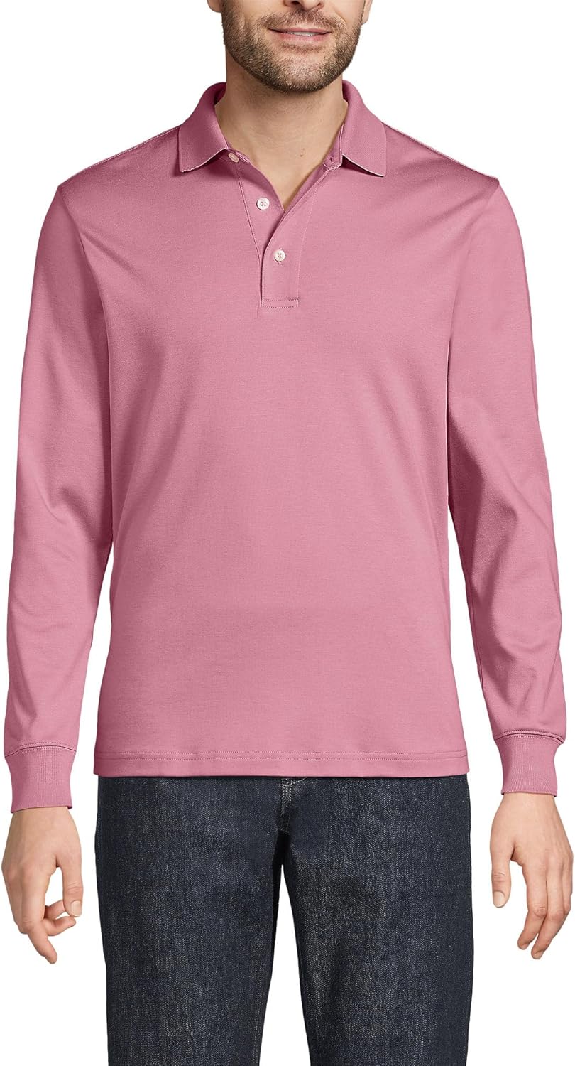 Lands' End Men's Long Sleeve Supima Cotton Polo Shirt Review