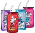 Disney Mickey Mouse and Friends Color Sketch Glass Tumblers - Set of 4