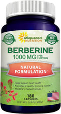 Pure Berberine 1000mg Supplement for Cardiovascular Health