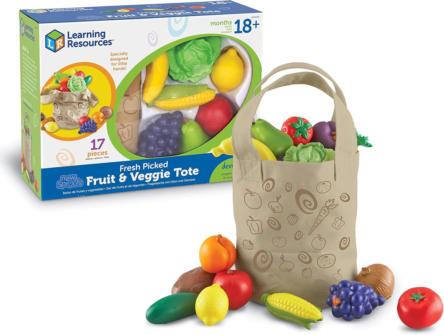 Learning Resources Fresh Picked Fruit And Veggie Tote for Kids