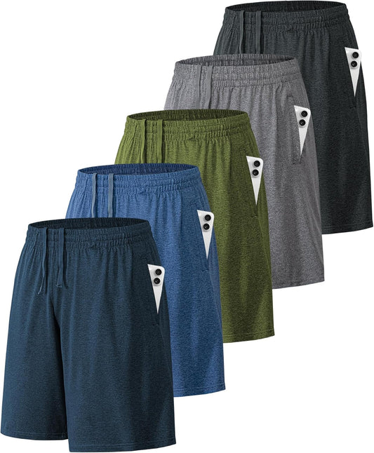 BALENNZ Athletic Shorts for Men with Pockets and Elastic Waistband