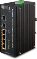 PLANET Industrial 4-Port Gigabit PoE+ Switch - Hardened DIN-Rail