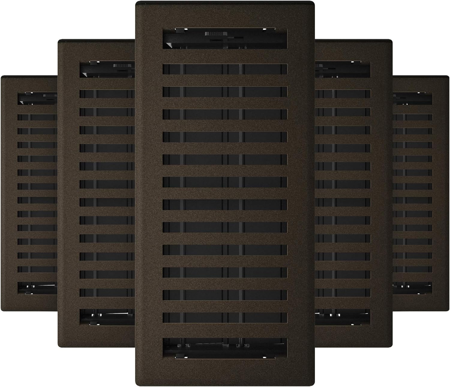 Montezuma Decorative Floor Register 4 x 10-Inch Bronze Age 5-Pack