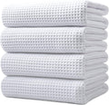 60 x 30 in Microfiber Oversize Waffle Weave Bath Towels 4 Pack - Quick