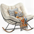 Oversized Rocking Papasan Chair - Roomy Indoor & Outdoor Comfort