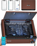 Biometric Gun Safe with Security Cable - Quick Access 4 Ways