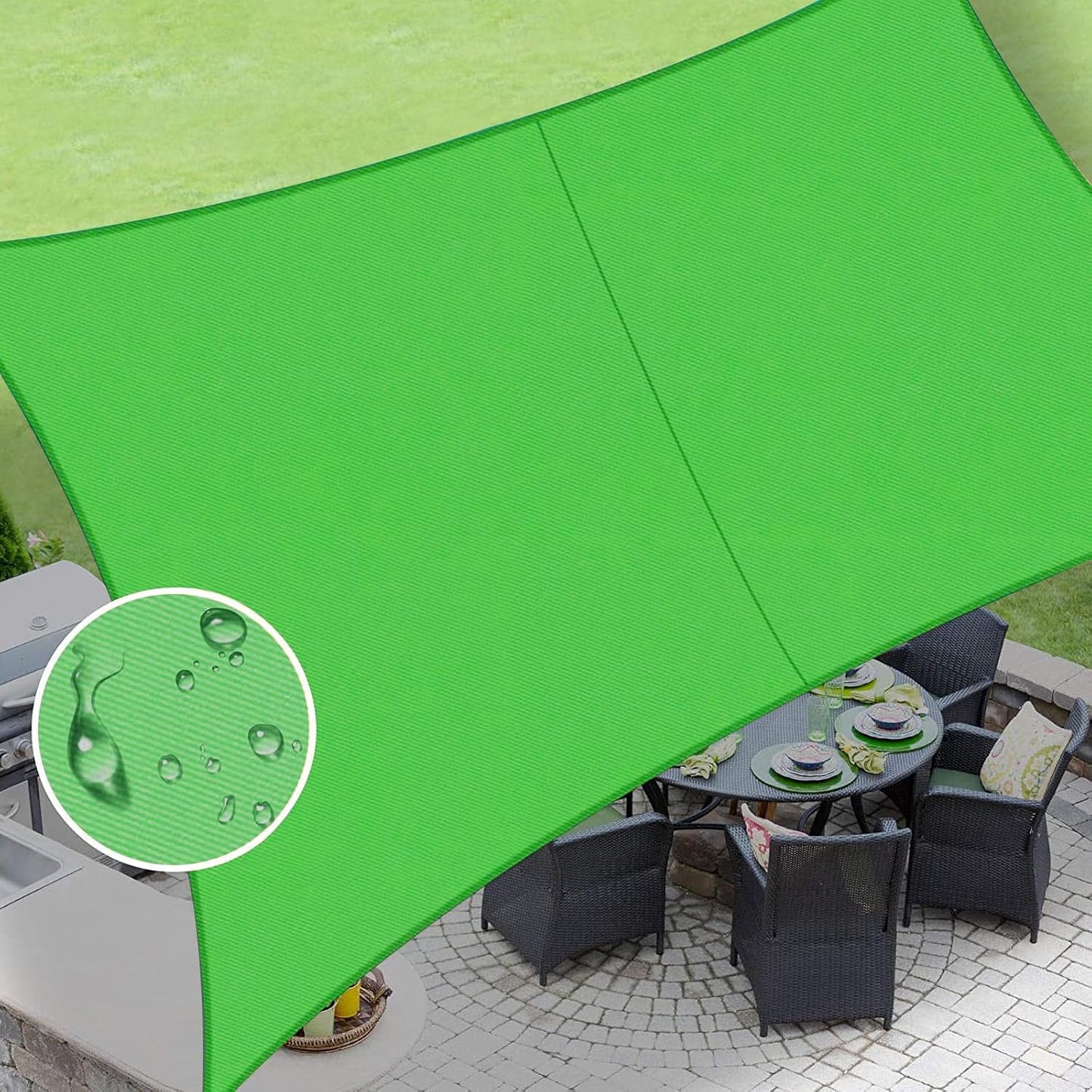 LOVE STORY Rectangle 8ftx20ft Waterproof Sun Shade Sail Canopy