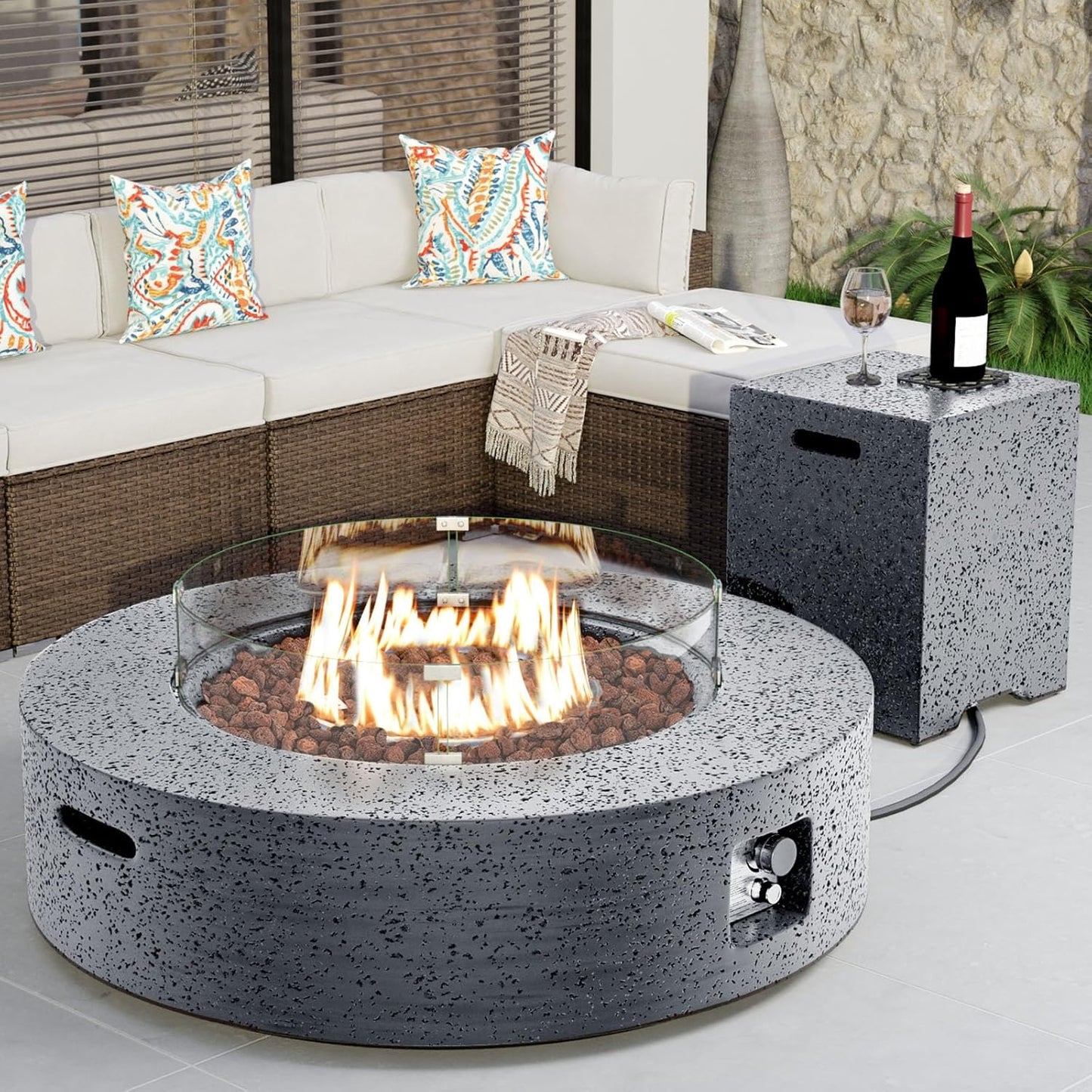 COSIEST 42 inch Outdoor Propane Fire Pit Coffee Table Review