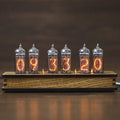 Authentic IN-14 Nixie Tube Clock with Replaceable Tubes - Olive Ash
