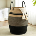Extra Large 105L Laundry Hamper Basket - Tall Woven Cotton Organizer