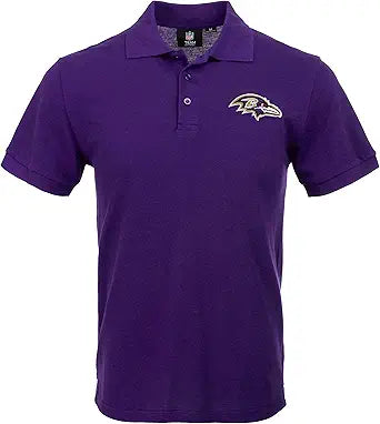 FOCO Men's NFL Team Logo Polo Short Sleeve Shirt for Fans