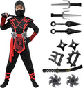 Dragon Red Ninja Costume for Boys - Kids Ninja Jumpsuit Set