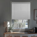 1-in Vinyl Mini Blinds Midnight White 48in x 36in - Cordless Blackout