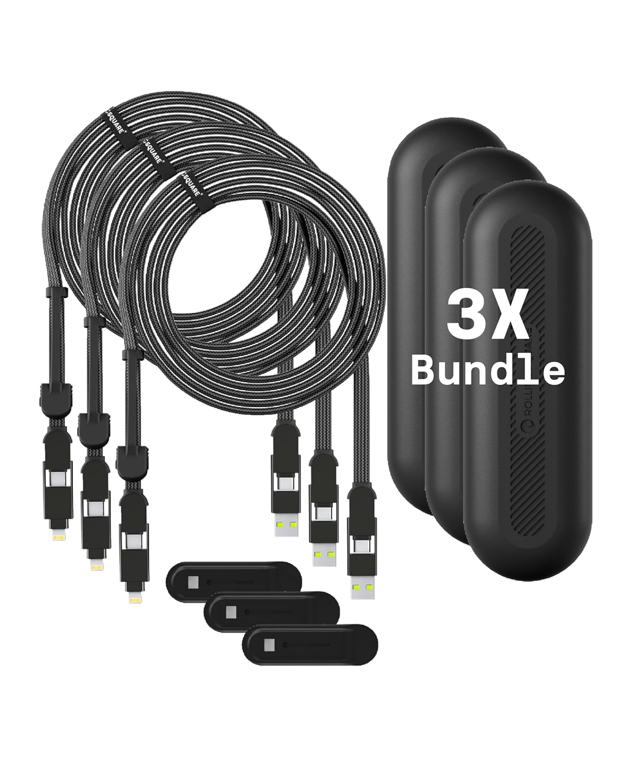 Ultra-Fast 6-in-1 Multi Cable Pack - Rolling Square