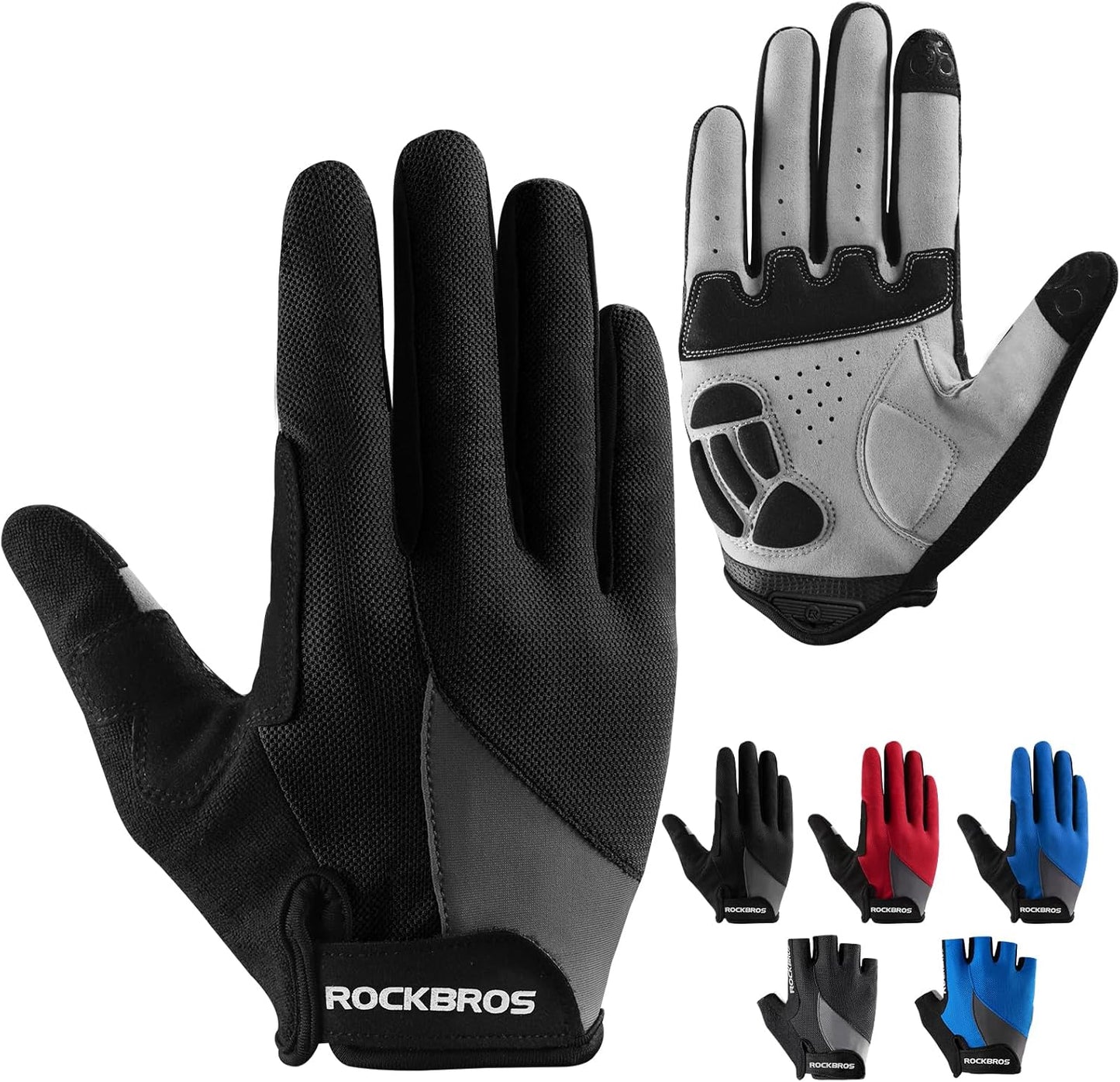 ROCKBROS Breathable Gel Cycling Gloves - Anti-Slip Touch Screen Tech