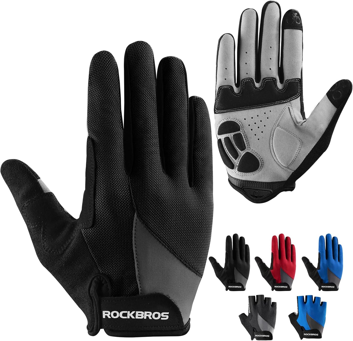 ROCKBROS Breathable Gel Cycling Gloves - Anti-Slip Touch Screen Tech