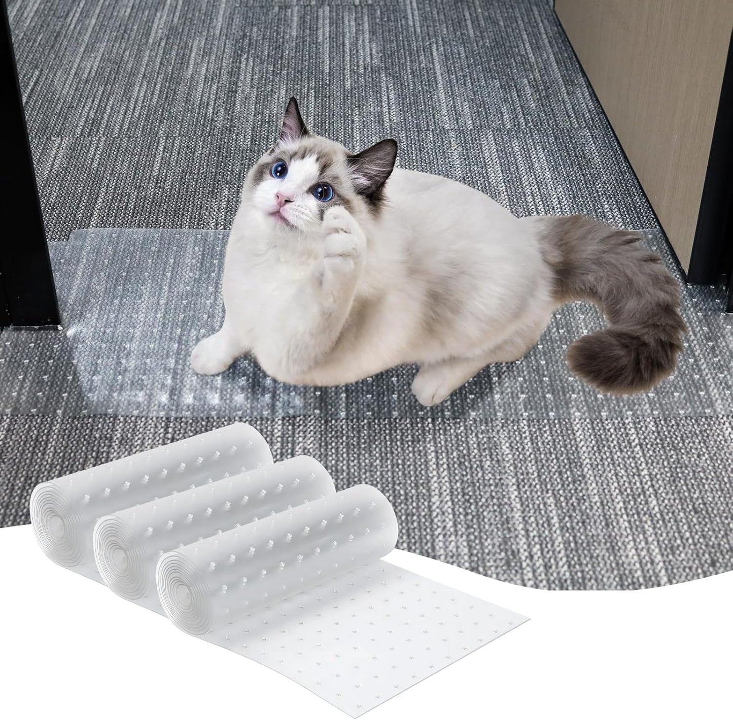 KHS 3PCS Plastic Carpet Protector for Pets - Scratch Stopper