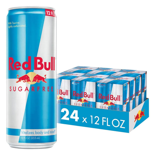 Red Bull Sugar Free Energy Drink Pack of 24 Cans for Boost