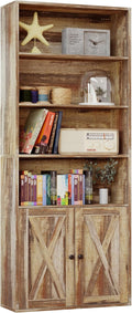IRONCK Industrial Bookshelves with Doors for Home Office Storage