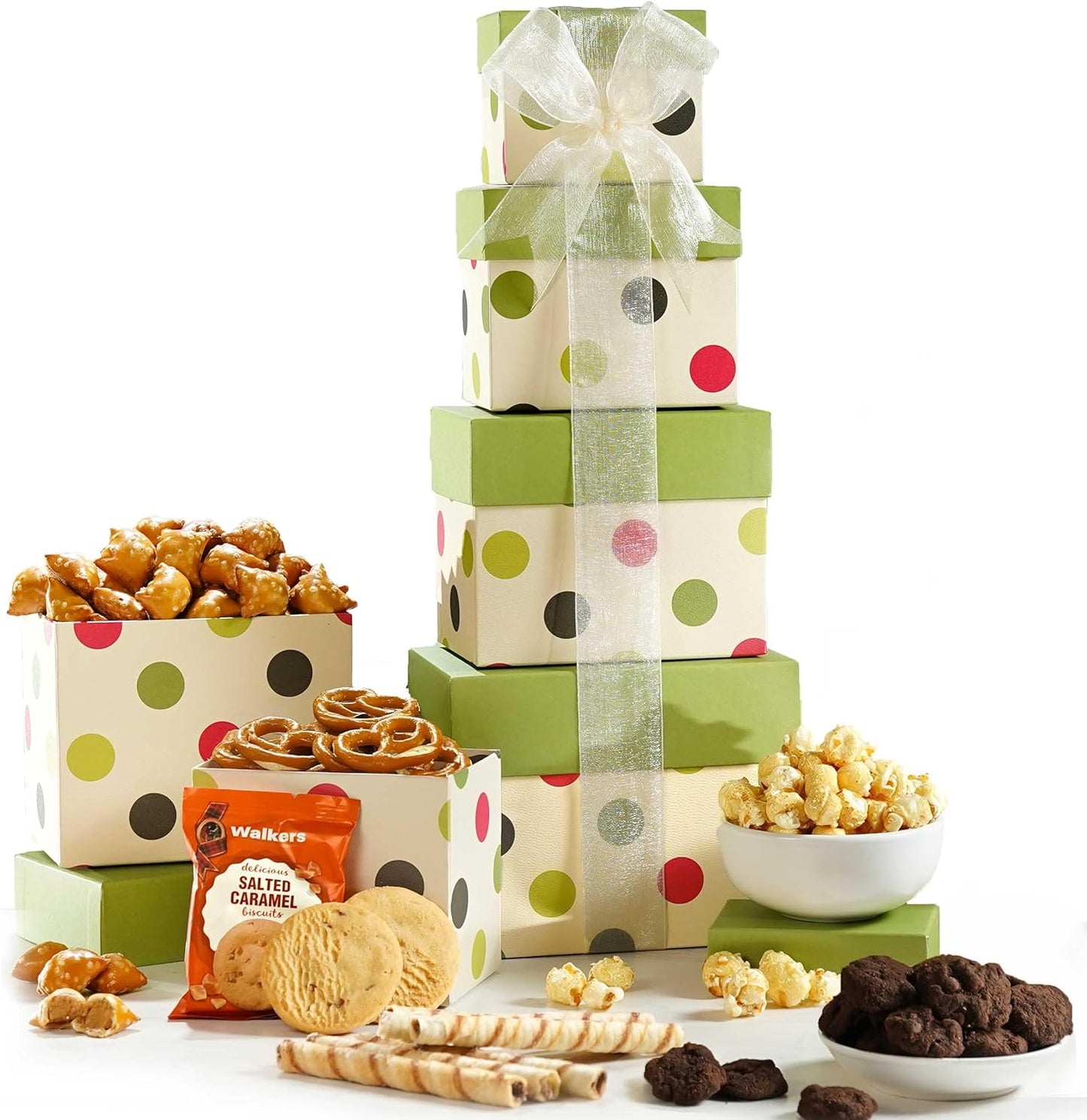 Broadway Basketeers Gourmet Gift Basket Tower for Every Occasion