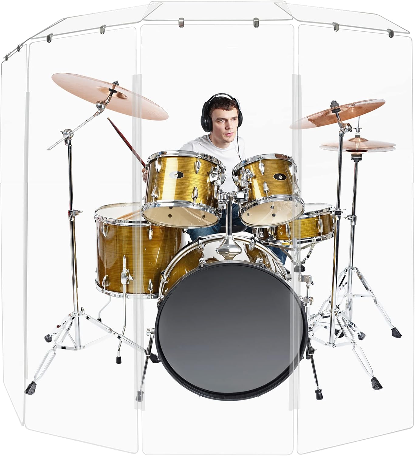 Premium 6ft Drum Shield with Deflectors & Plastic Hinges