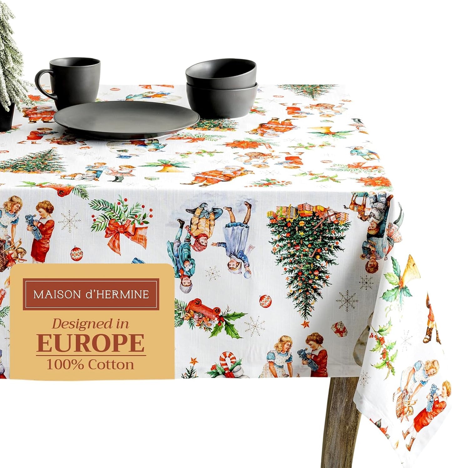 Elegant 100% Cotton Table Cloth for Dining and Special Occasions
