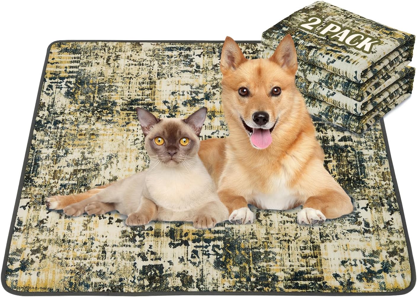 Qeils Washable Pee Pads for Dogs - Super Absorbent & Leakproof