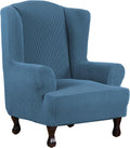 H.VERSAILTEX Wing Chair Slipcover for Wingback Chairs in Dusty Blue