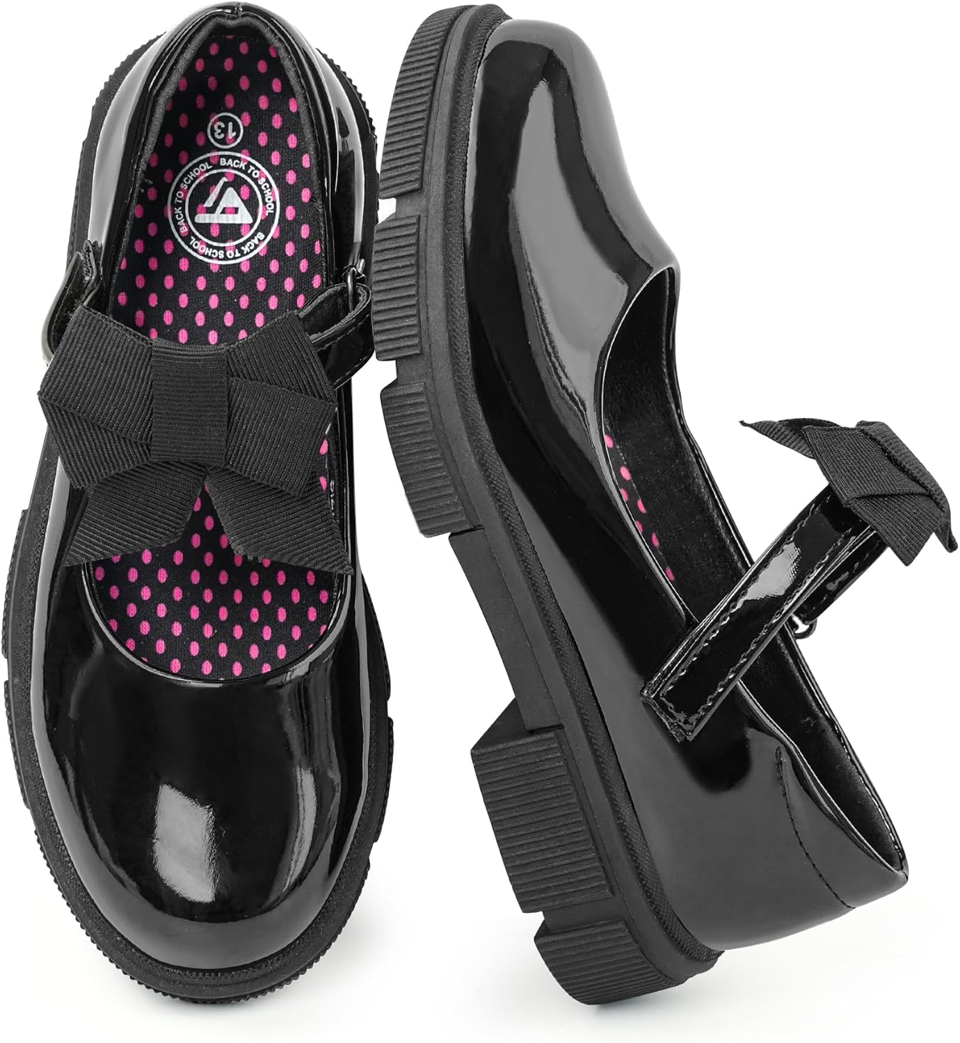 JABASIC Girls Mary Jane School Shoes for Uniforms and Parties